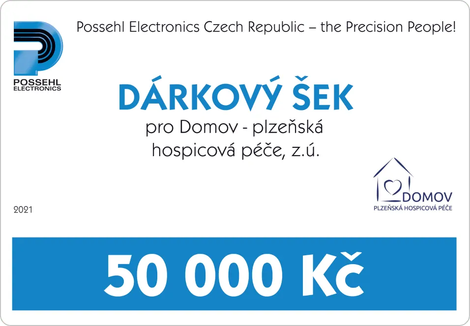 Dárkový šek pro hospic